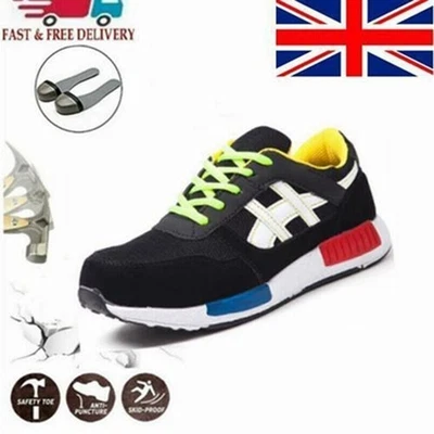 MENS WOMENS ULTRA LIGHTWEIGHT SAFETY TRAINERS STEEL TOE CAP WORK BOOTS SHOES UK - Image 1 of 4