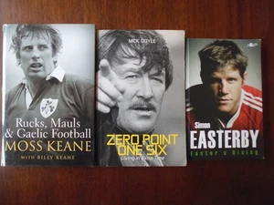 3 x Irish Rugby Themed Books: 1 Signed (Moss Keane, Doyle, Easterby- Signed) - Picture 1 of 2