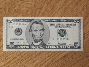 2001 $5 "STAR NOTE" UNC/GEM SAN FRANCISCO CL03833910* - Picture 1 of 5