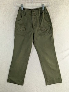 Vintage Boy Scounts BSA Cargo Pants Boys Size 10 Uniform Green Hiking Camping - Picture 1 of 16