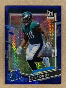 Panini Donruss Optic Rated Rookie Jalen Carter Blue Hyper Prizm #281 (RC) 2023 - Imagen 1 de 2
