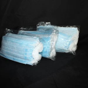 120 PEZZI Maschera Viso Monouso Chirurgica Anello Orecchie Maschere Blu - Foto 1 di 4