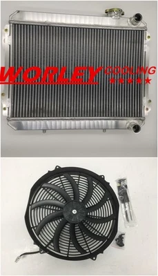 Radiador y ventilador de aluminio NJ-FOR TOYOTA Corolla AE71 AE72 1979-1983 80 81 82 Foto 1 de 4