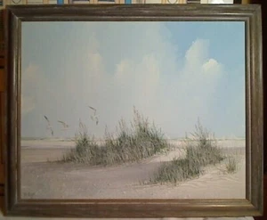 Rex Duggard, seascape/beach/dunes, oil on canvas, 16 x 20 in. - Picture 1 of 13