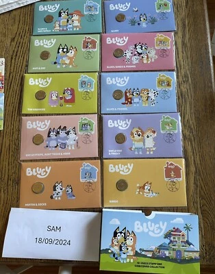 2024 Bluey 10 Postal Numismática Cubierta (PNC) Colección ✅EN MANO LISTA PARA ENVIAR✅ Foto 1 de 4