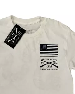 NWT Grunt Style Rifle Flag Crewneck T-Shirt Men’s Small - Picture 1 of 13