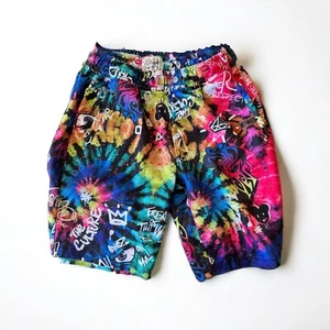 90er Jahre Shorts frische Drucke von Bel-Air Fresh Prince Graffiti Bohrer Kleidung Co Gr. M - Bild 1 von 3