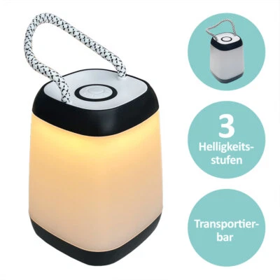 LED Tischlampe Dimmbar Nachtlicht Leseleuchte Nachttischlampe Garten klein weiß - Bild 1 von 4