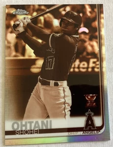 SHOHEI OHTANI SEPIA REFRACTOR RC CUP 2019 TOPPS CHROME #1 - Picture 1 of 2