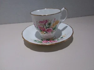 Vintage Jason Tea Cup & Saucer Floral  Bone China  Made In England - Picture 1 of 6