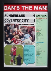 Sunderland 1 Coventry City 1 - 2025 Championship Play-off Semi - Souvenir Print - Bild 1 von 5