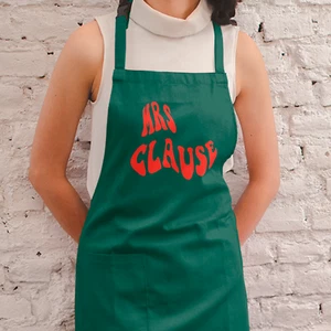 Mrs Claus Apron - Christmas Celebration Santa Claus Xmas Festive Present Gift - Picture 1 of 12