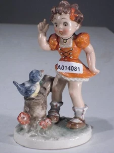 +*A014081 Patrón de Archivo Goebel, Serie Nasha, Na18, Niña con Pájaro. - Imagen 1 de 1