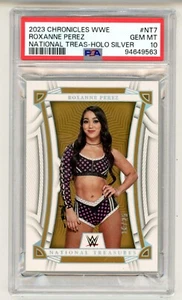 PSA 10 2023 Panini Chronicles WWE National Treasures Silver Roxanne Perez /25 - Picture 1 of 2