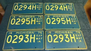 1976 Michigan Commercial License Plates New Old Stock - Picture 1 of 8
