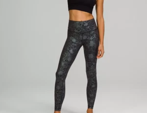 LULULEMON MUJER WUNDER UNDER HR APRETADO 28" BRILLO RELIEVE FLORAL TALLA 2 RARO YOGA - Imagen 1 de 11