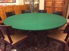 GREEN VELVET Poker Tablecloth BEST FELT cover UPGRADE fits  60" ROUND free ship