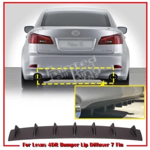 Unpaint Fit For Lexus IS250 IS350 ISF 2nd 4D Sedan DTO Rear Bumper Lip Diffuser - Foto 1 di 6