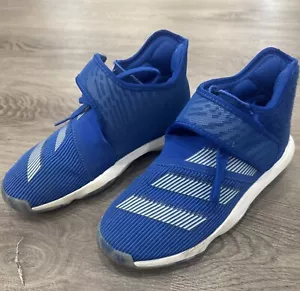Adidas James Harden Basketball Ortholite Shoes Boys Kids Size 4.5 Blue & White - Picture 1 of 18