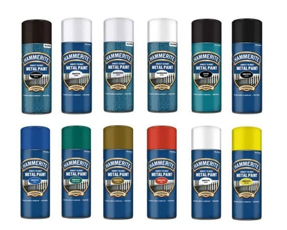 Hammerite Smooth Direct To Rust Aerosol Quick Drying Metal Spray Paint 400ml - Image 1 of 4