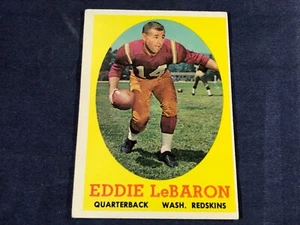 Tarjeta de fútbol F4-2 - Eddie LeBaron Washington Redskins - 1958 Topps - Tarjeta #112 - Imagen 1 de 2