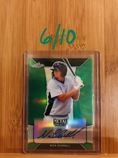 2018 Leaf Metal NICK SCHNELL Green Prismatic Auto RC 6/10 Rays 1st Round Pick