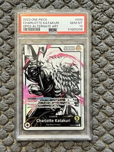 PSA 10 Charlotte Katakuri OP03-099 Alt Art Pillars Of Strength One Piece TCG - Foto 1 di 2