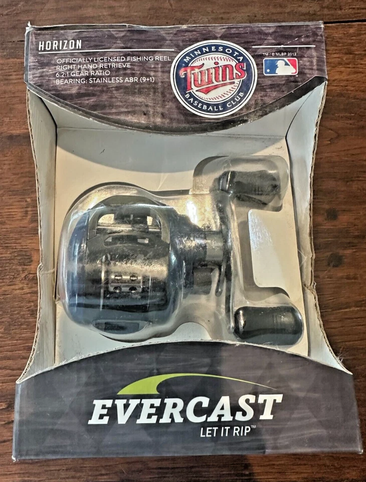 Carrete de pesca Evercast para diestros Minnesota Twins Foto 1 de 4