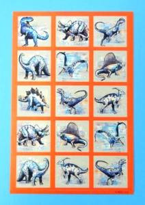 Dinosaur Squares Sticker Sheet - Picture 1 of 3