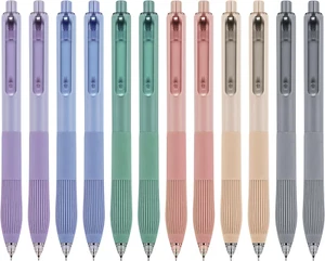 Gel Pens Black Ink Pens for Office 0.5Mm Fine Point Pens Smooth Writing Retracta - Picture 1 of 11