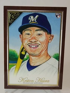 2019 Topps Gallery KESTON HIURA Wood/Canvas Parallel RC Rookie Card #53 BREWERS - Picture 1 of 2