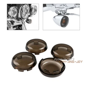 4pcs Turn Signal Light Indicator Smoke Lens Cover fit for Davidson Sportster - Picture 1 of 6