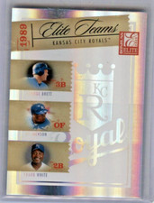 2005 Donruss Elite Teams George Brett/Bo Jackson/Frank White #8 854/1000 ROYALS