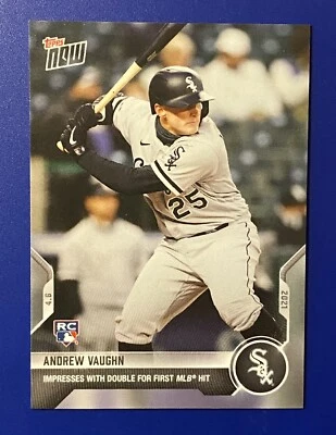 2021 Topps Now ANDREW VAUGHN #42 RC 1st MLB Hit White Sox Rookie ~ PR 1740 - Image 1 of 2