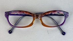 Vintage Y2K LA Eyeworks Purple/Orange Glasses style Swag 984 ART-TO-WEAR - Picture 1 of 7