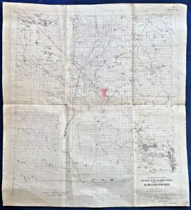 Póster vintage de pozo de minas de escuela de lino de 1936 mapa de campo de petróleo y gas de Nuevo México - Imagen 1 de 10