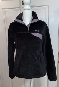 Patagonia Women's Re-Tool Snap-T Black Fleece Pullover Size Small 36 Chest 25442 - Picture 1 of 18