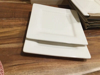 10 Strawberry Street Nova White set(s) of 2 NEW salad plates square 7.25'' - Image 1 of 4
