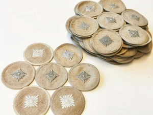 Deckchen aus Oberschützensternen der Wehrmacht,  Nachkriegsumbau " Schwerter zu  - Picture 1 of 4