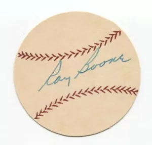 Ray Boone Signed Paper Baseball Autographed Signature Detroit Tigers - Picture 1 of 3