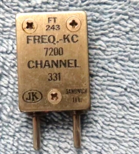 7200 KC kHz FT-243 Ham Radio Crystal TESTED - Zdjęcie 1 z 3