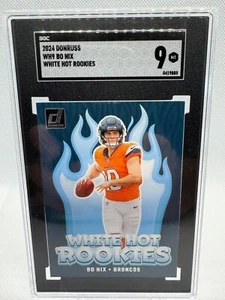 BO NIX 2024 DONRUSS WHITE HOT ROOKIES SGC 9 COMO NUEVO BRONCOS ROOKIE RC 🔥🔥 - Imagen 1 de 2
