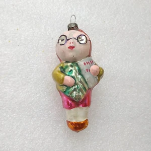 Selten Antik Vintage Glas UdSSR Weihnachtsschmuck Christbaumschmuck Znayka - Bild 1 von 7