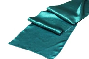 Satin Table Runner - Deep Turquoise - Picture 1 of 1