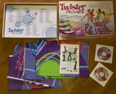 Peças de reposição para jogos Twister Moves 2 CDs 4 tapetes de dança instruções  - Imagem 1 de 4