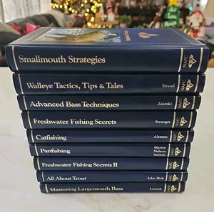 Lote de 9 libros de tapa dura del club de pesca de América del Norte pasatiempos de pesca lubina - Imagen 1 de 8