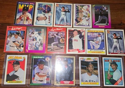 ВИНТАЖНЫЙ ЛОТ 80-Х 90-Х BOSTON RED SOX MLB БЕЙСБОЛЬНЫЕ КАРТОЧКИ FLEER TOPPS DONRUSS СЧЕТ! - Изображение 1 из 2