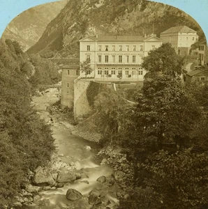 Frankreich Pyrenäen Eaux Chaudes Kurort altes Stereo Foto Lamy 1867 - Bild 1 von 3