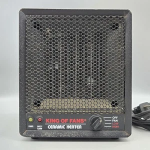 Ceramic Space Heater King of Fans Electric 1500W Compact H-0414 Desk Office... - Picture 1 of 7