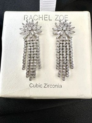 Pendientes estrella fugaz Rachel Zoe circonita cúbica  Foto 1 de 4
